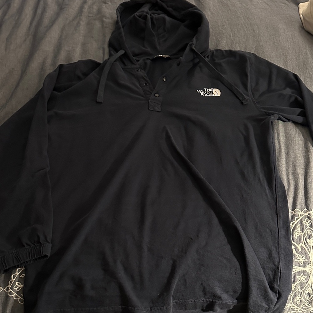 The North Face Men's Dark blue long sleeve Hoodie
